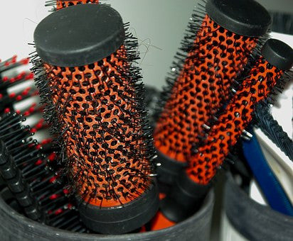 Image of arrated hair brushes