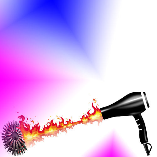 Image of extreme heat from a hair dryer.