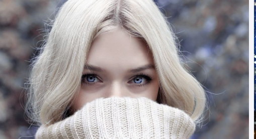 Image of winter hair and big scarf 