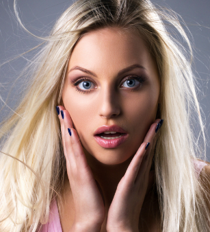 Image of a girl with Static in her hair.