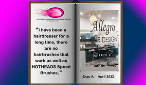 Allegro Hair Design Comment on the Speed Brush. "No hairbrushes  that work as well"